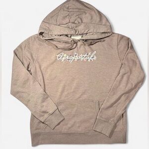 Aeropostale brown hoodie with floral embroidery Size Medium